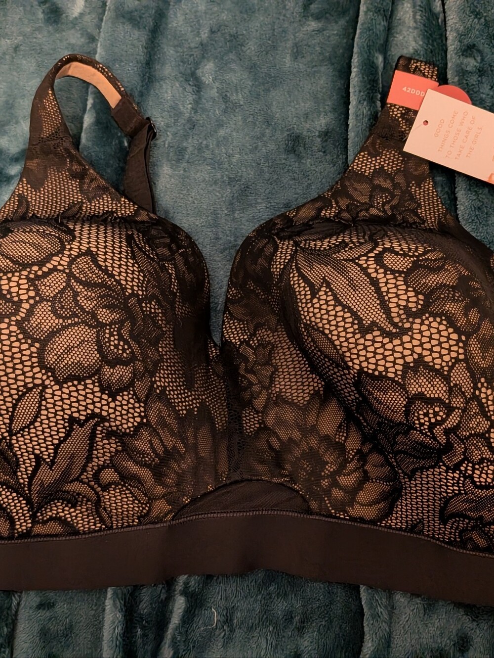 Cacique Black Wireless Comfort Bliss Full-Coverage Bra